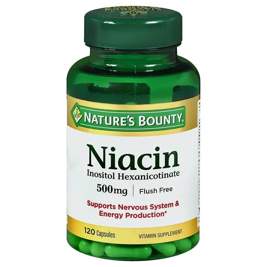 Nature's Bounty Niacin 500 mg Vitamin Supplement Capsules 1
