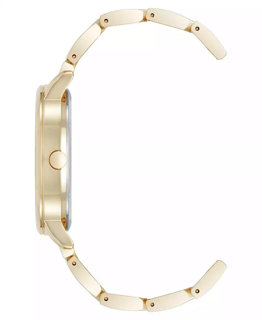 Nine West Women's Quartz Gold-Tone Metal Alloy Delicate Floral Dial Watch 2