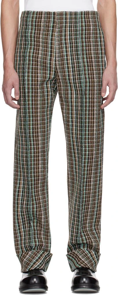 Bottega Veneta Brown Check Trousers