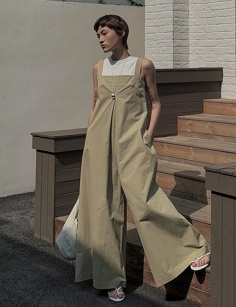Pixie Market Tan Wide Leg Jumpsuit-PREORDER 3