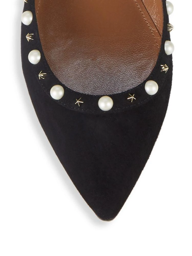 Aquazzura Harlow Studded Ankle-Strap Flats 3