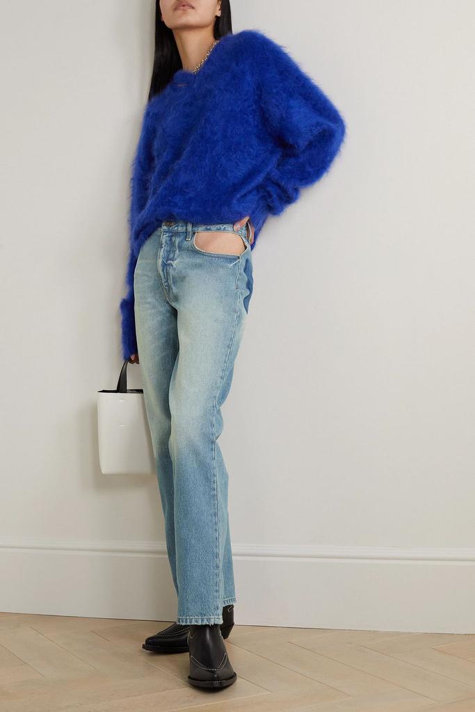 GAUCHERE Cutout low-rise straight-leg jeans