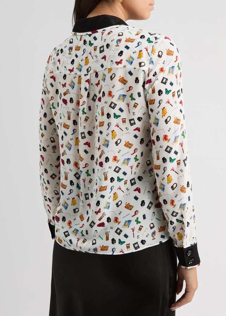 Alice + Olivia Willa printed silk shirt 3