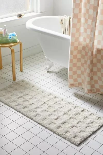 Urban Outfitters Grid Runner Bath Mat 1