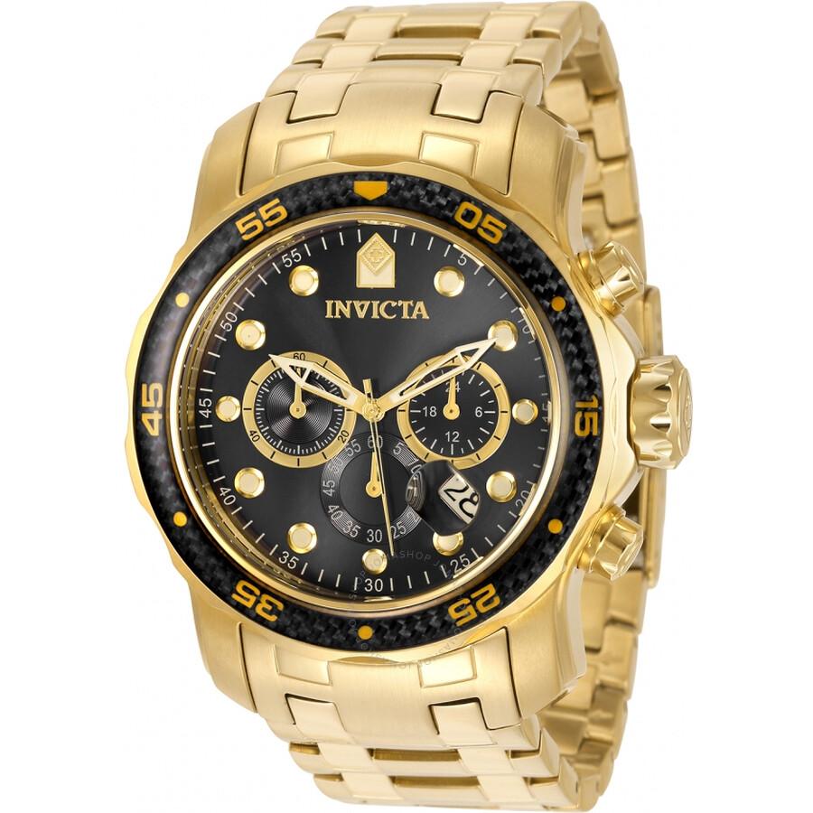 Invicta Pro Diver Chronograph Quartz Charcoal Dial Men's Watch 35398