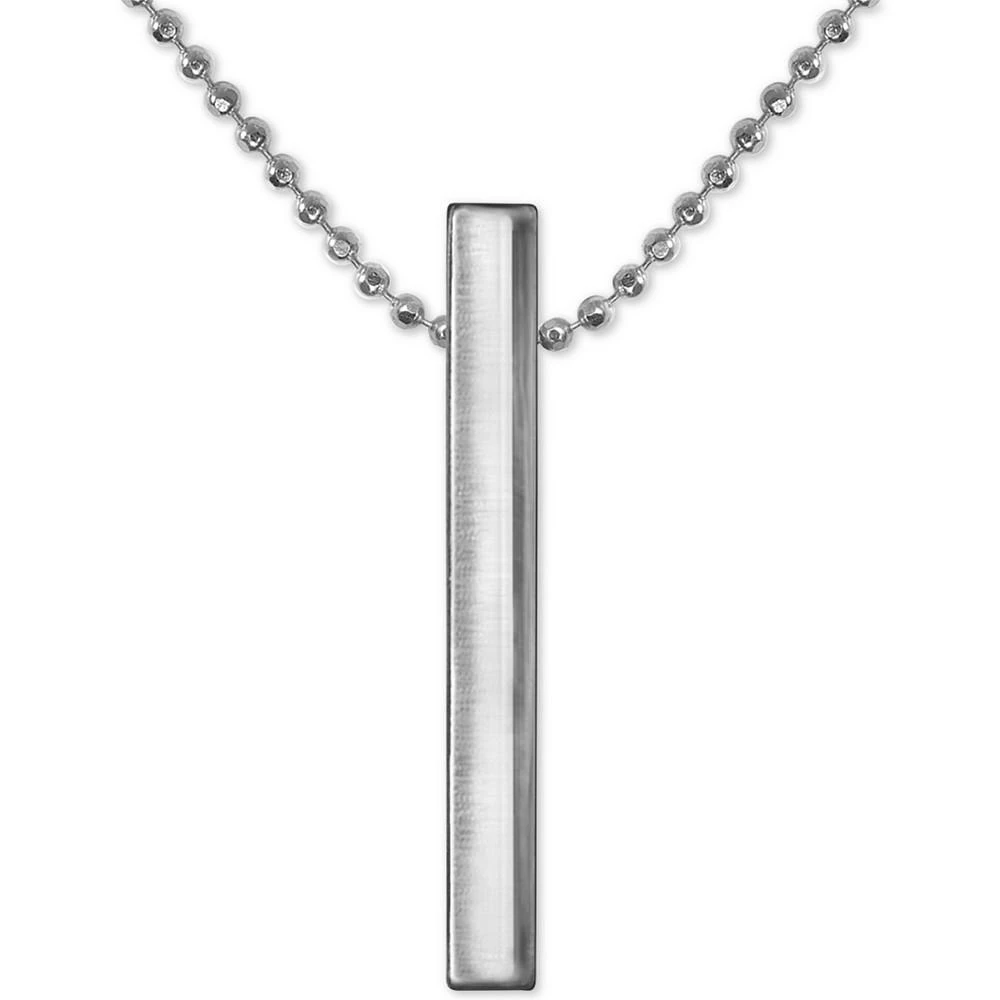 Alex Woo Polished Vertical Bar 16" Pendant Necklace in Sterling Silver 1