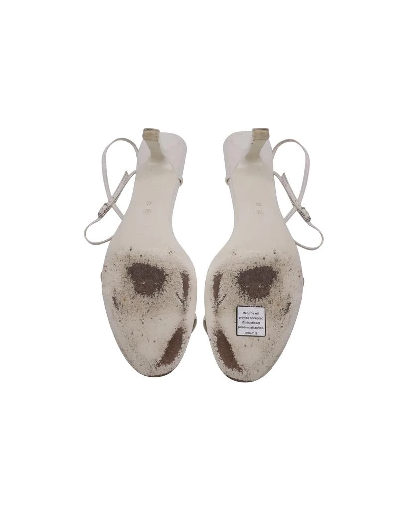 The Row Bare Sandals in White Leather 4
