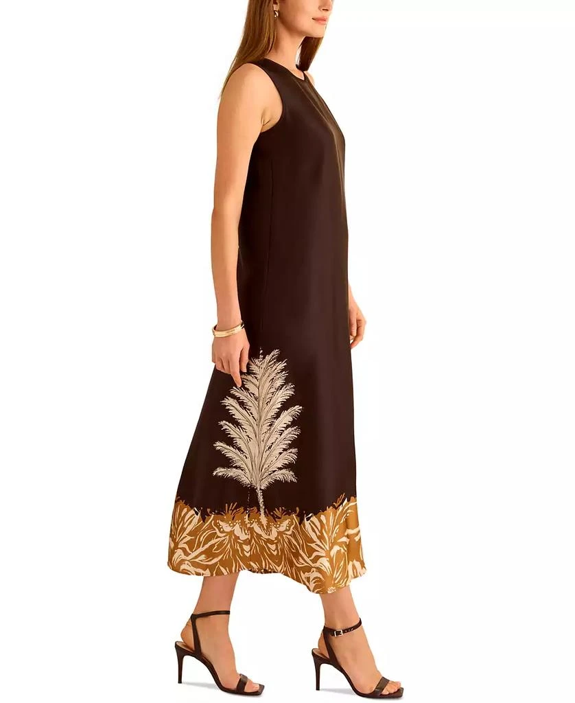 Vince Camuto Women's Sleeveless Back-Slit A-Line Dress 4