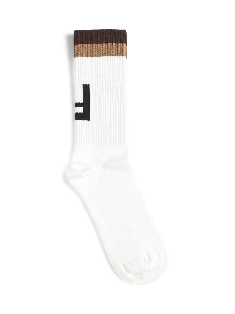 FENDI SILK FENDI SILK | White logo socks | Man | M