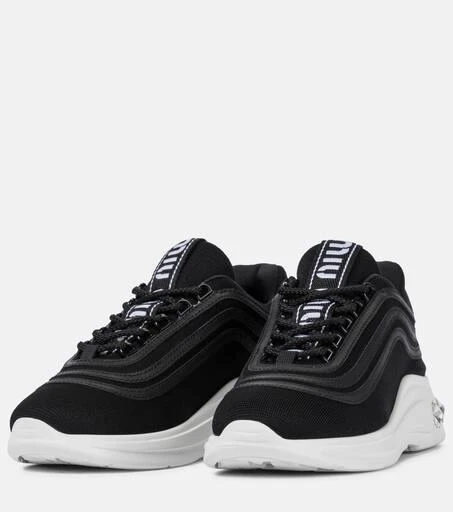 Miu Miu Crystal-embellished sneakers 5