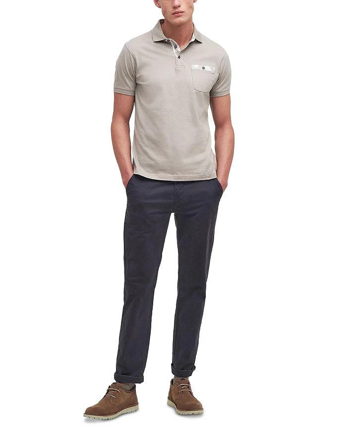 Barbour Hirstly Cotton Tartan Trimmed Pocket Polo Shirt 2