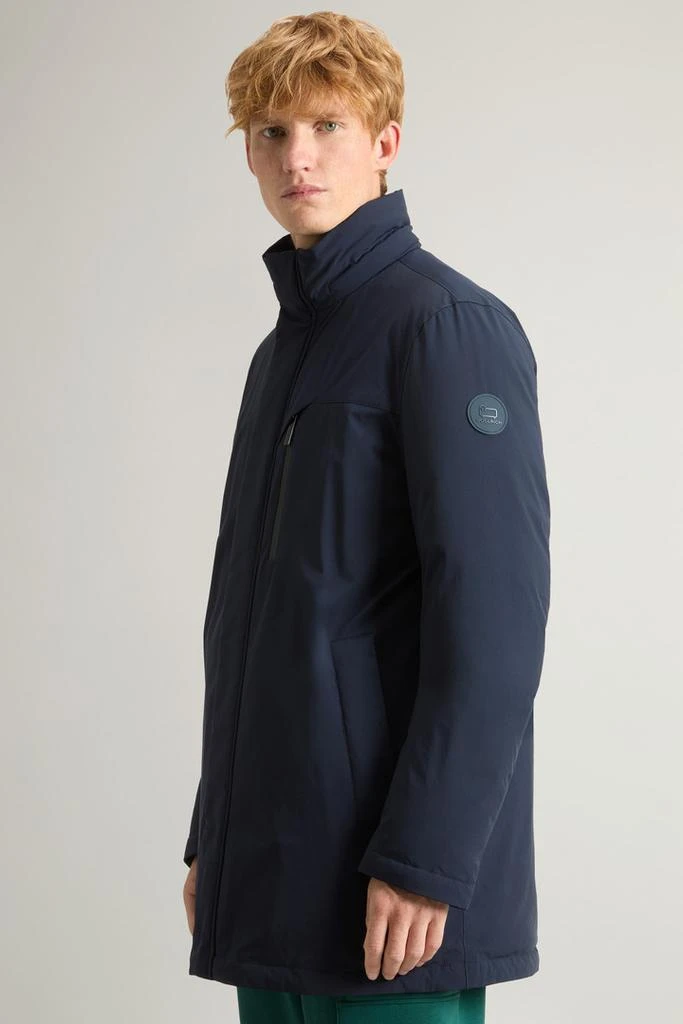 Woolrich Mountain Parka in Stretch Nylon - Men - Blue 4