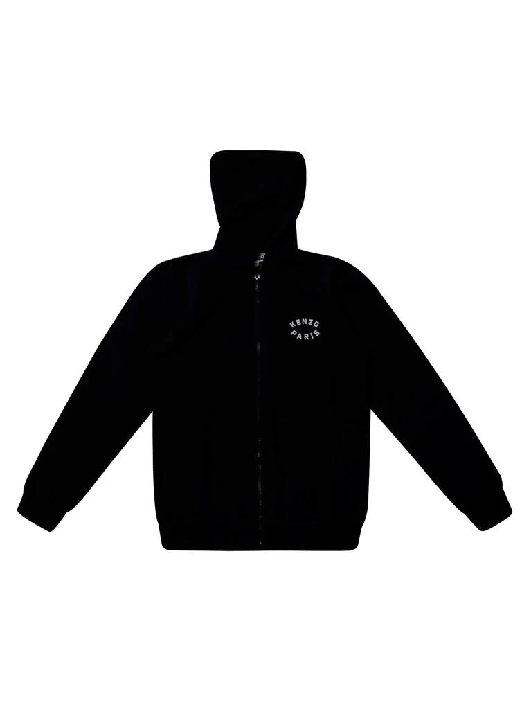 Kenzo Kenzo Kids Logo Printed Zipped Hoodie 1