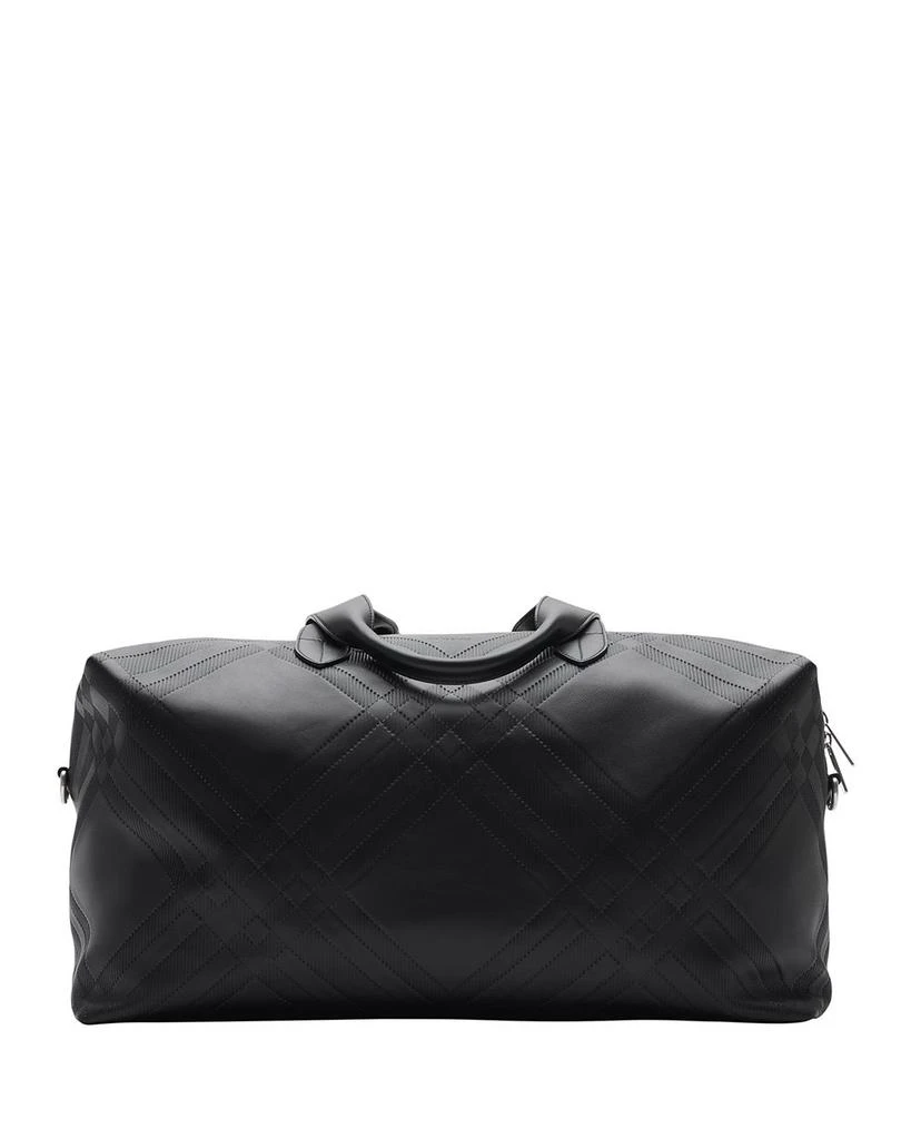 Burberry Embossed Check Leather Duffle Bag 1