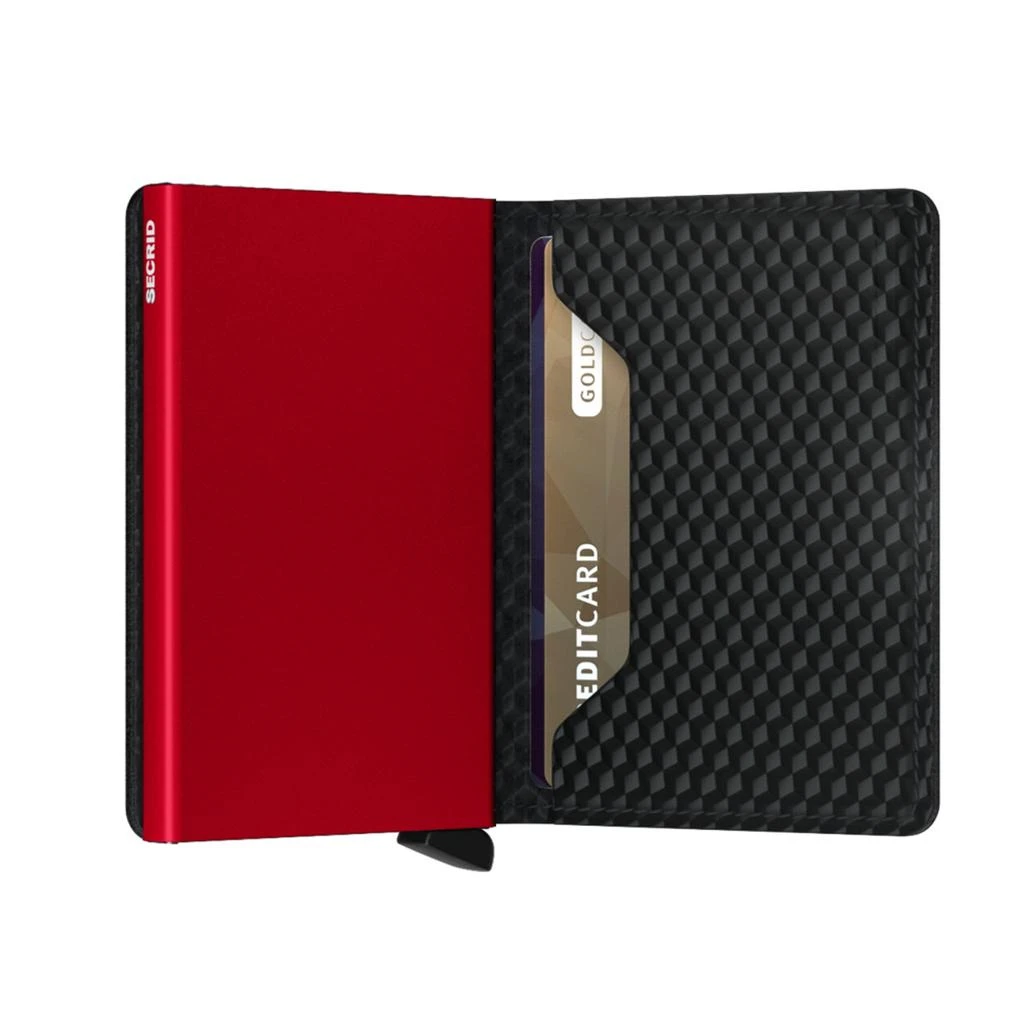 SECRID Scu-black-red slim wallet - cubic black- red 2