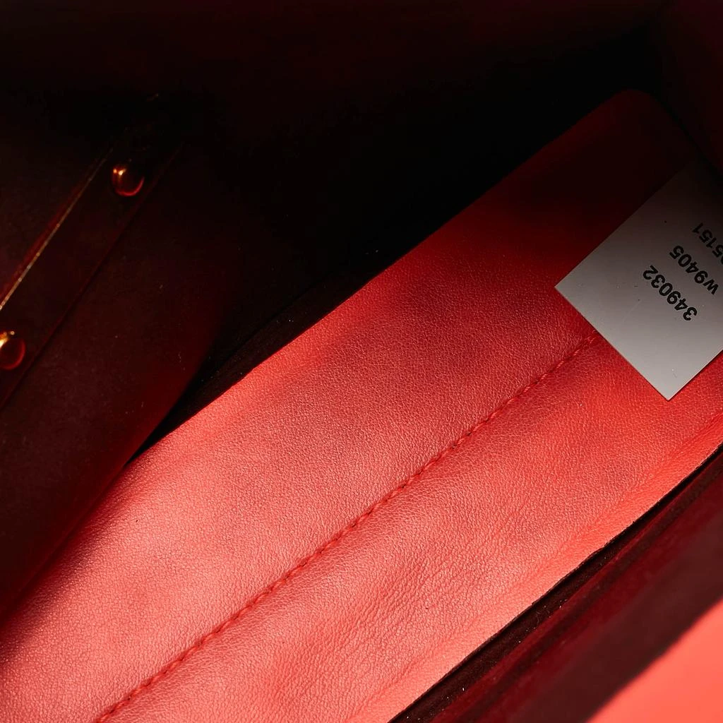 Stella McCartney Stella McCartney Neon Orange Faux Leather Metal Flap Crossbody Bag 13