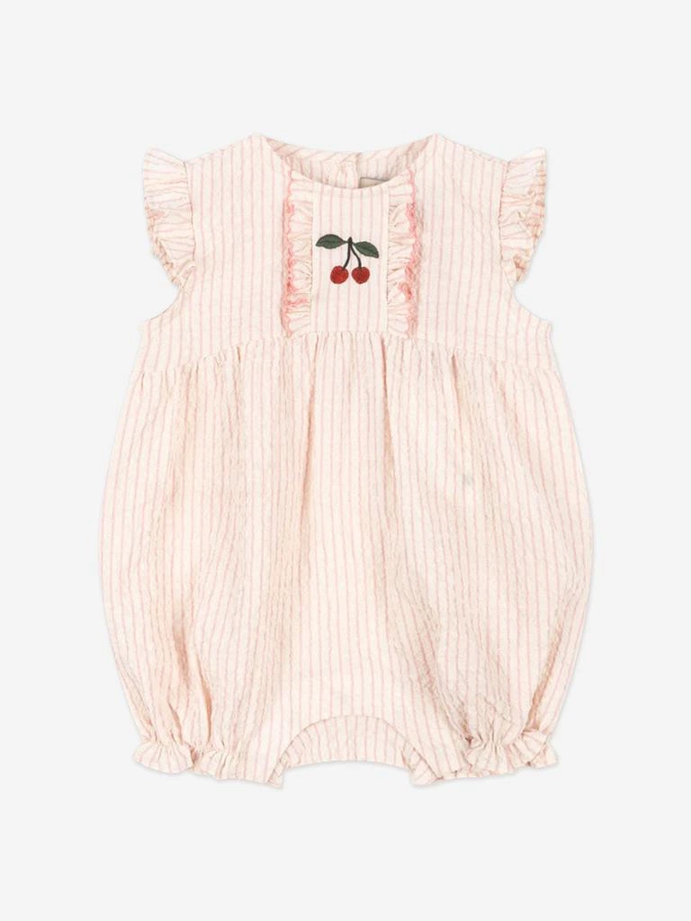 Konges Slojd Baby Girls Ellie Frill Romper in Pink 1
