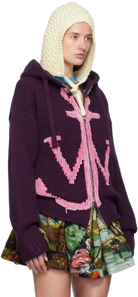 JW Anderson Purple Anchor Logo Hoodie 2