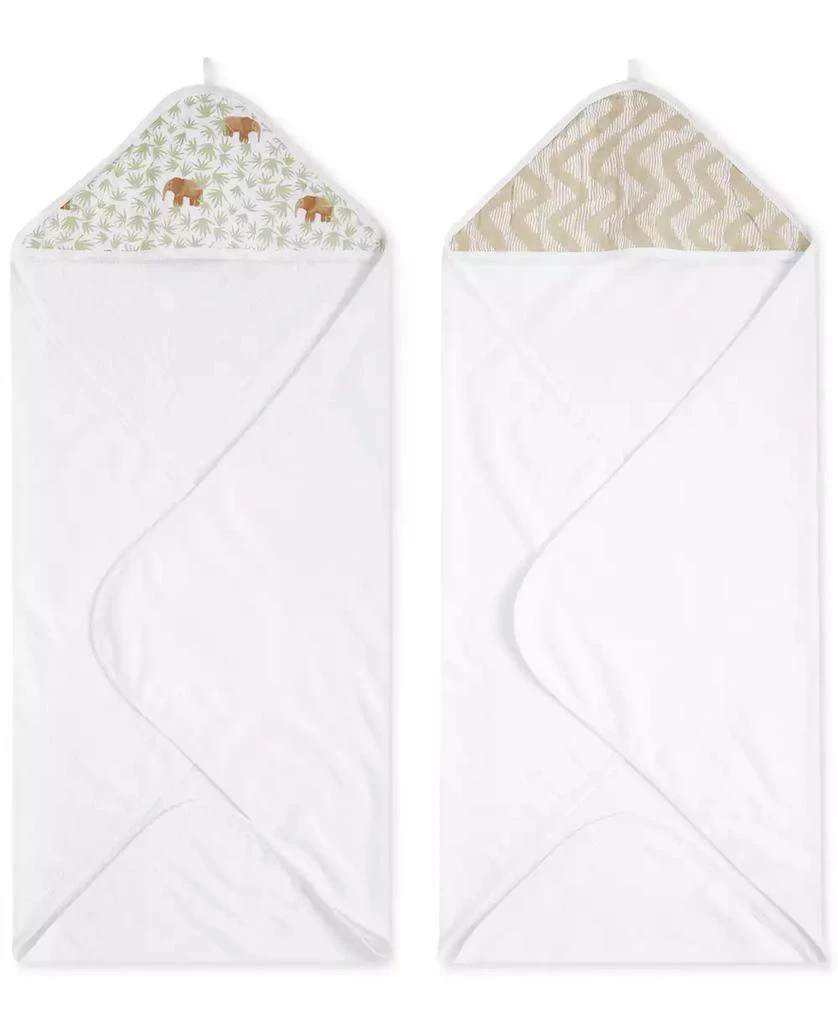 aden + anais Baby Boys or Baby Girls Hooded Bath Towels, Pack of 2 1