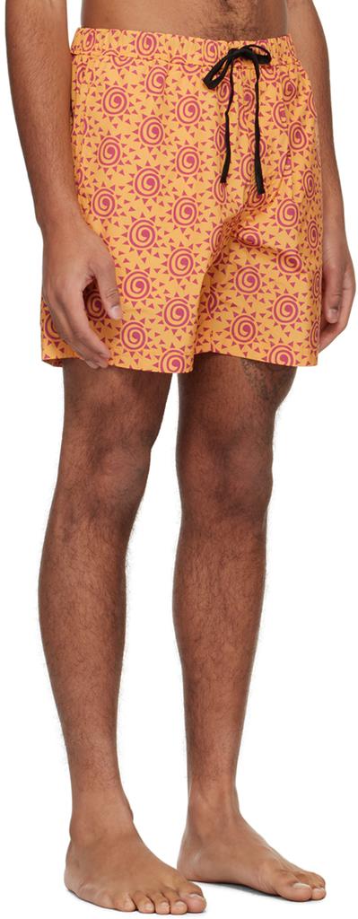 Double Rainbouu Orange 'The Sun' Swim Shorts