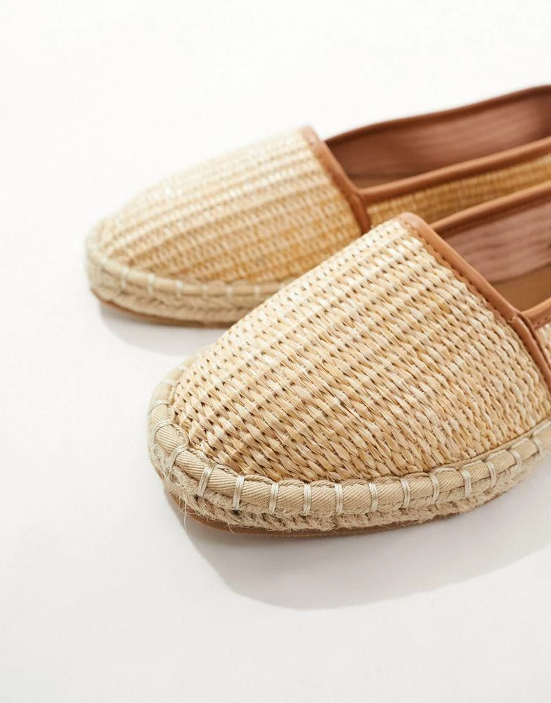 ASOS ASOS DESIGN Joey closed toe espadrilles in natural raffia 2