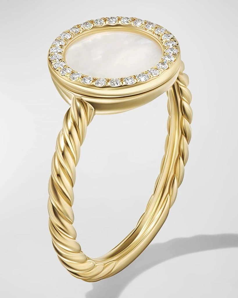 David Yurman DY Elements Ring with Black Onyx and Diamonds in 18K Gold, 11mm 2