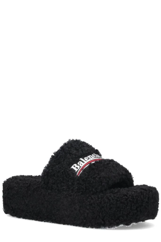 Balenciaga Balenciaga Faux Fur Platform Sandals 2