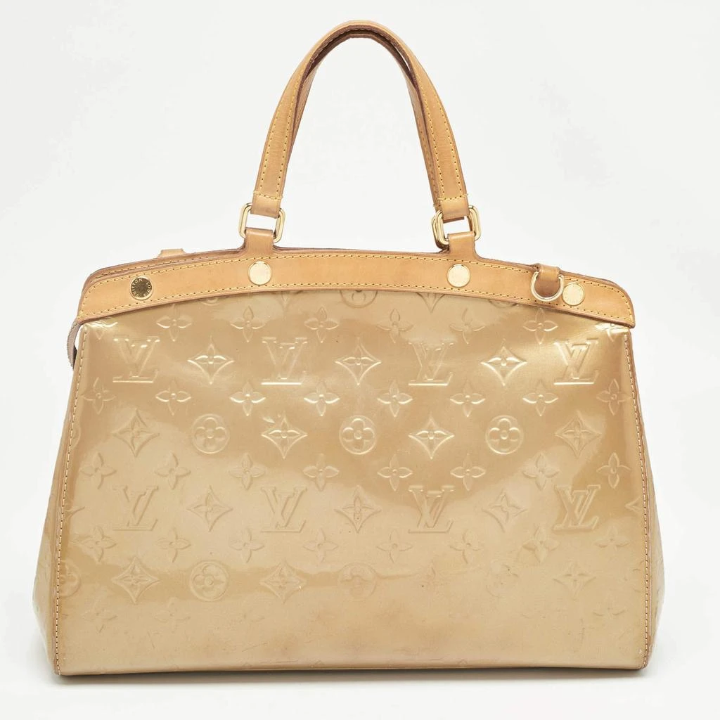 Louis Vuitton Louis Vuitton Beige Poudre Monogram Vernis Brea MM Bag 4