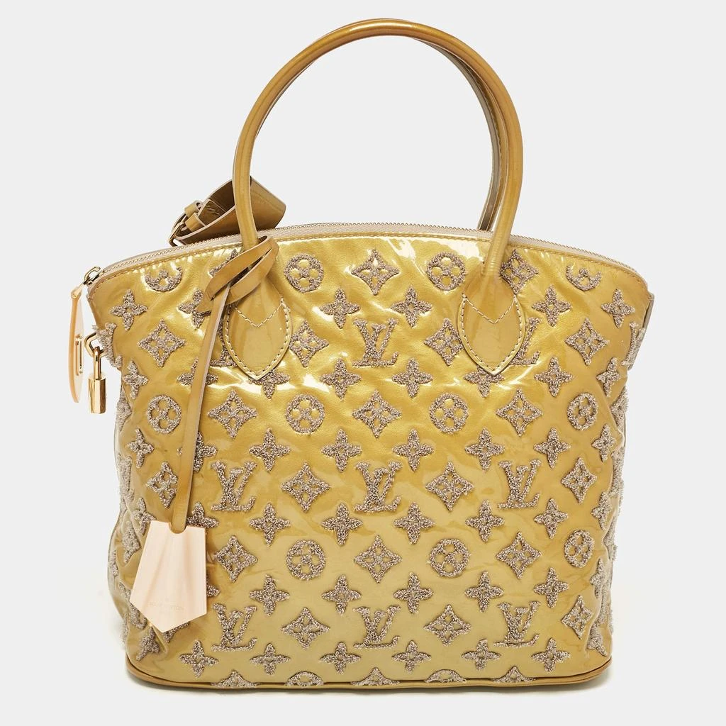 Louis Vuitton Louis Vuitton Gris Monogram Patent Leather Limited Edition Fascination Lockit Bag 1