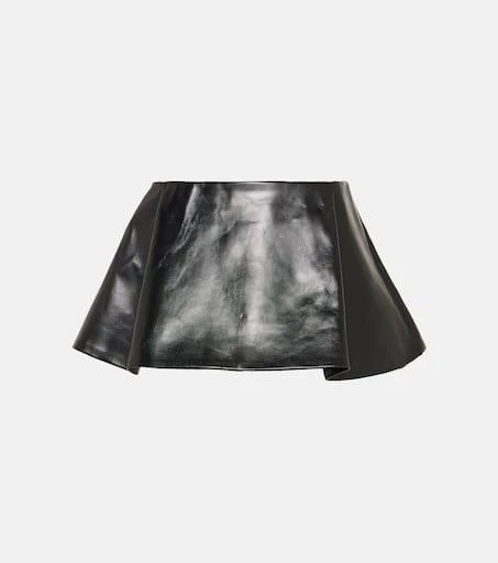 Khaite Ralfa leather miniskirt 1