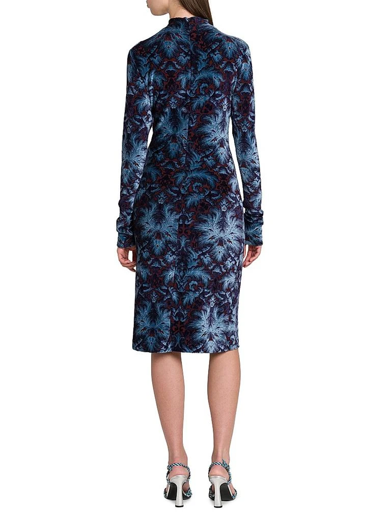 ETRO Jacquard Velvet Mock Turtleneck Dress 5