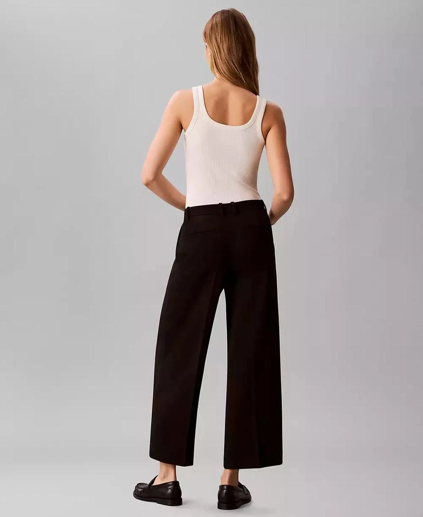 Calvin Klein Women
s High Rise Cropped Wide Leg Pants 5