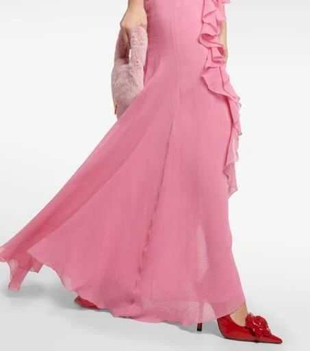 BLUMARINE Ruffle cotton and silk maxi dress 5