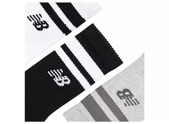 New Balance Active Lifestyle Striped Crew Socks 3 Pack 4