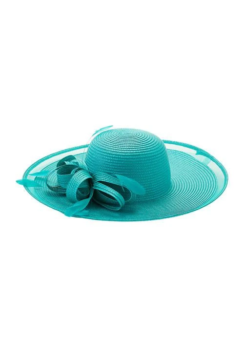Bellisima Braided Sheer Ruffle Brim Hat 1