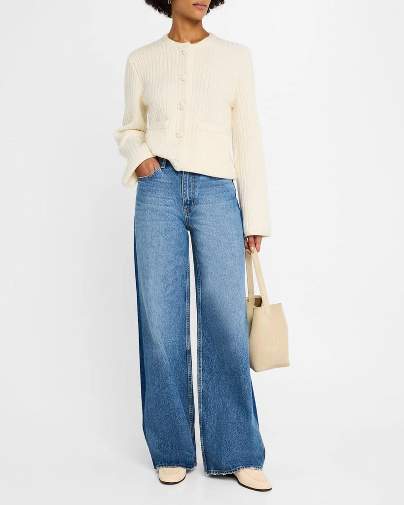 La Ligne Wool-Cashmere Cardigan Jacket 2