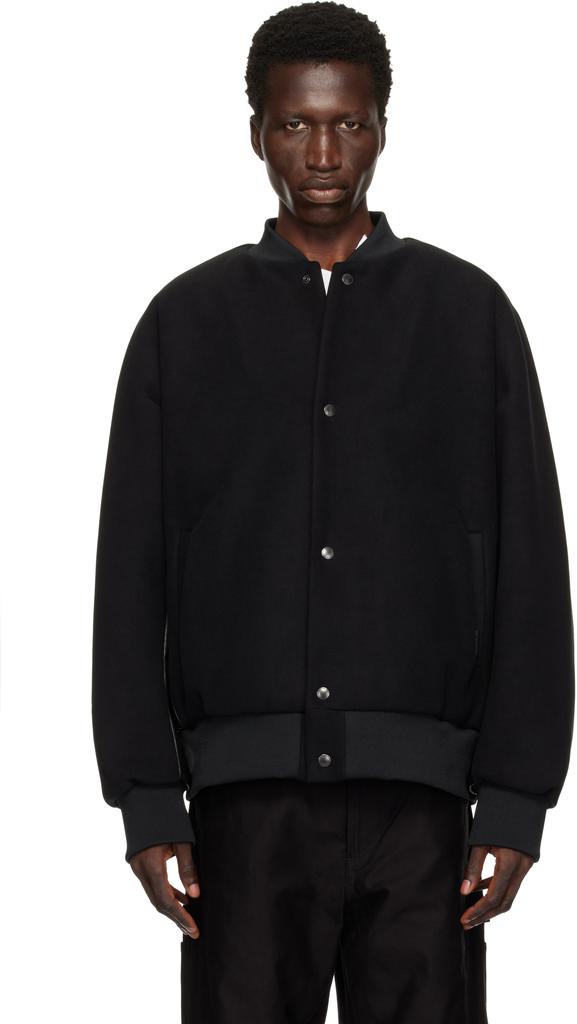 n.hoolywood Black Stadium Bomber Jacket