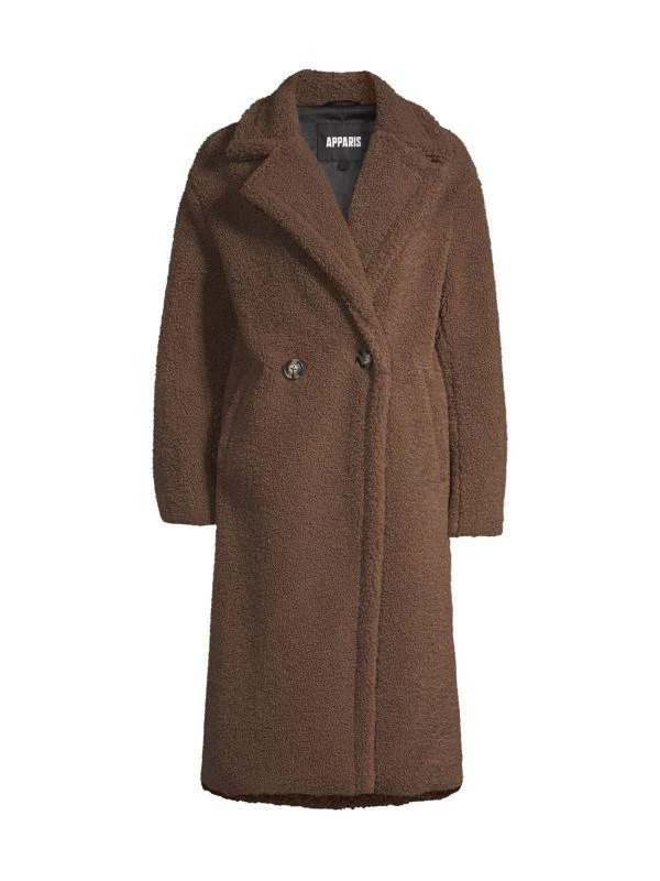 Apparis Anoushka Faux Fur Double-Breasted Coat 5