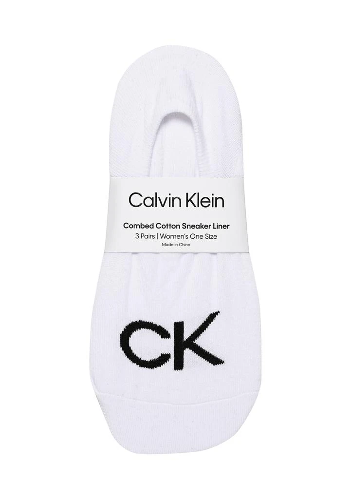 Calvin Klein 3-Pack of Cotton-Blend Liner Socks 2
