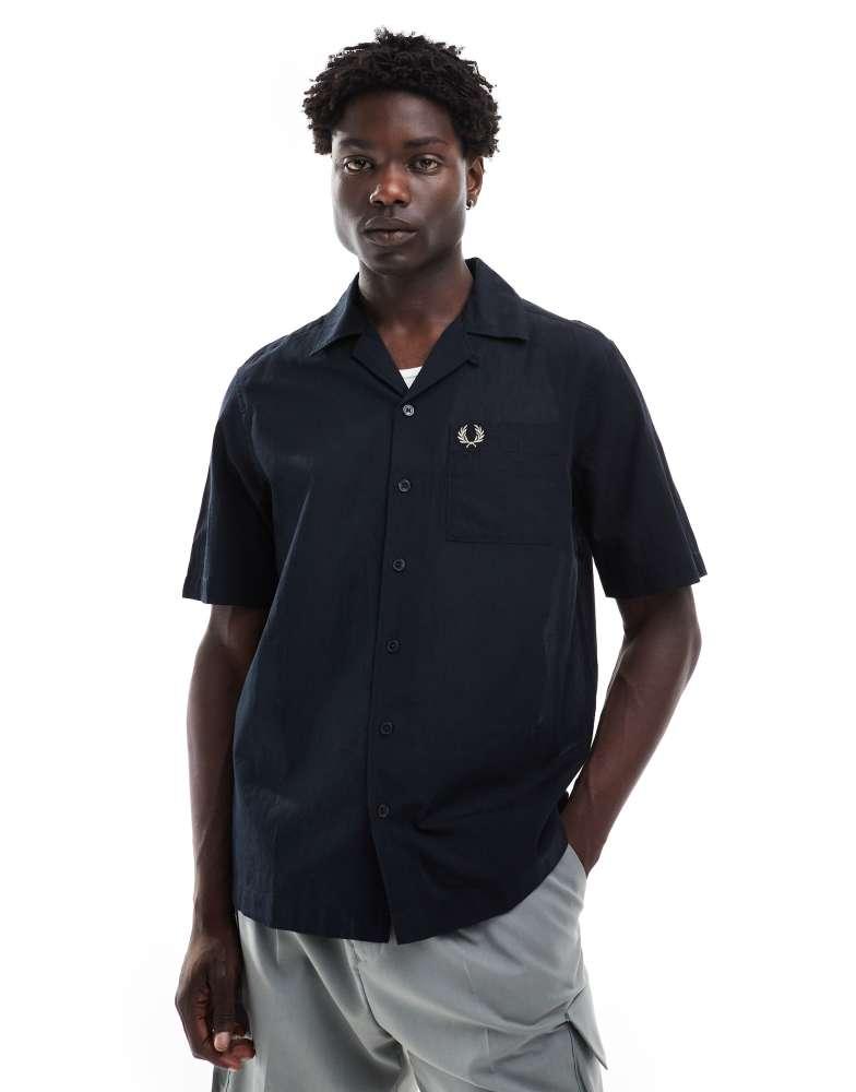 Navy fred perry shirt best sale