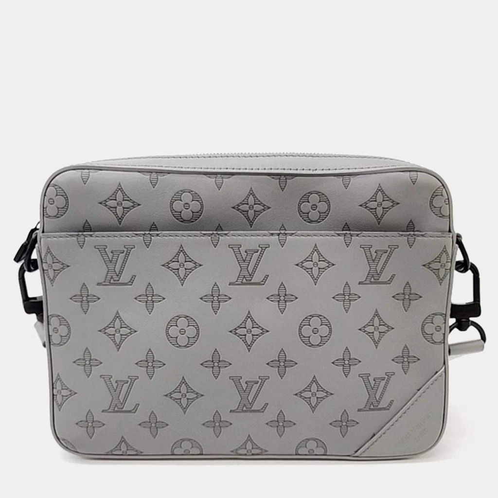 Louis Vuitton Louis Vuitton Grey Leather Shadow Duo Messenger Crossbody Bag 1