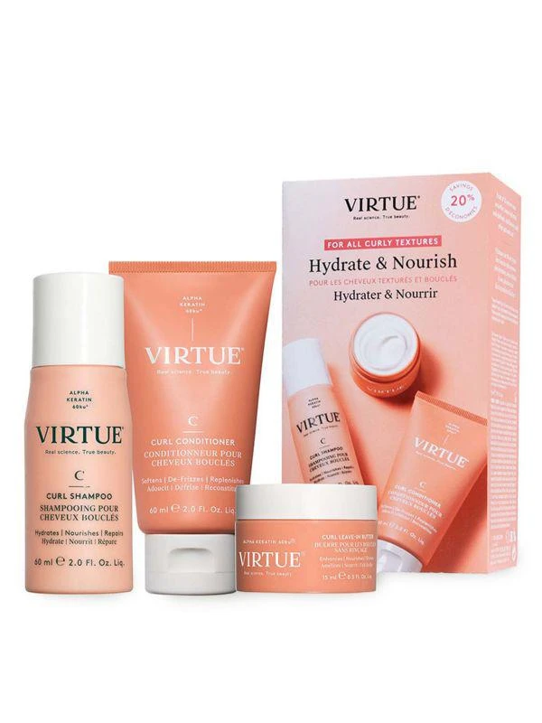 Virtue Curl 3-Piece Discovery Hair Care Kit 1