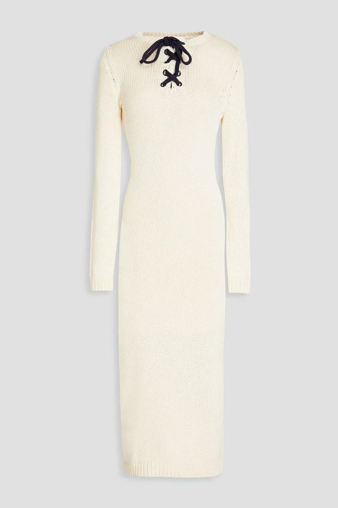 Zimmermann Lace-up cotton midi dress