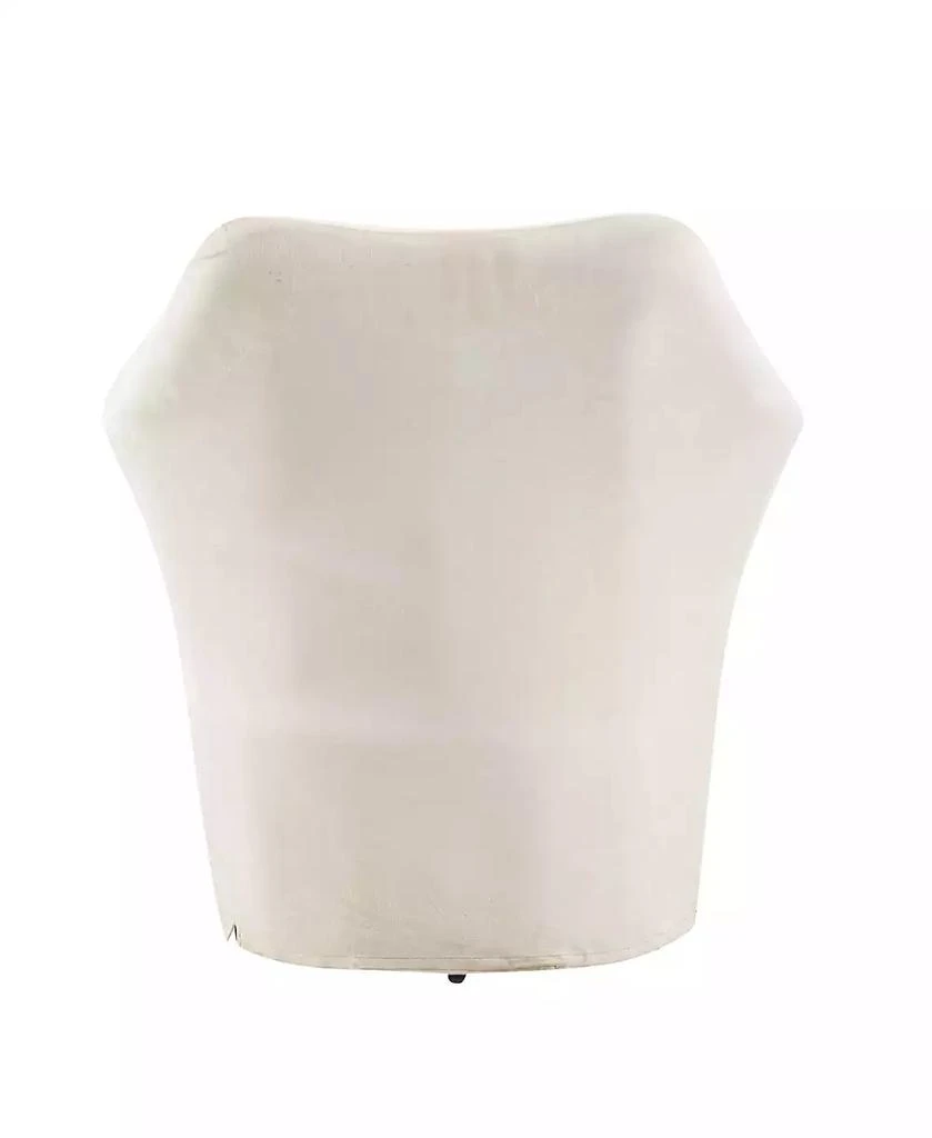 AOSTIRMOTOR Mid Century Modern Accent Chair - Pet-Friendly 2-in-1 Soft Fabric Armchair, White 5