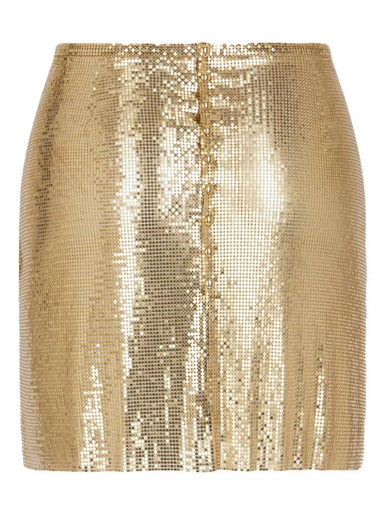 Paco Rabanne JUPE MINI MESH PRINTED RECTO VERSO 2