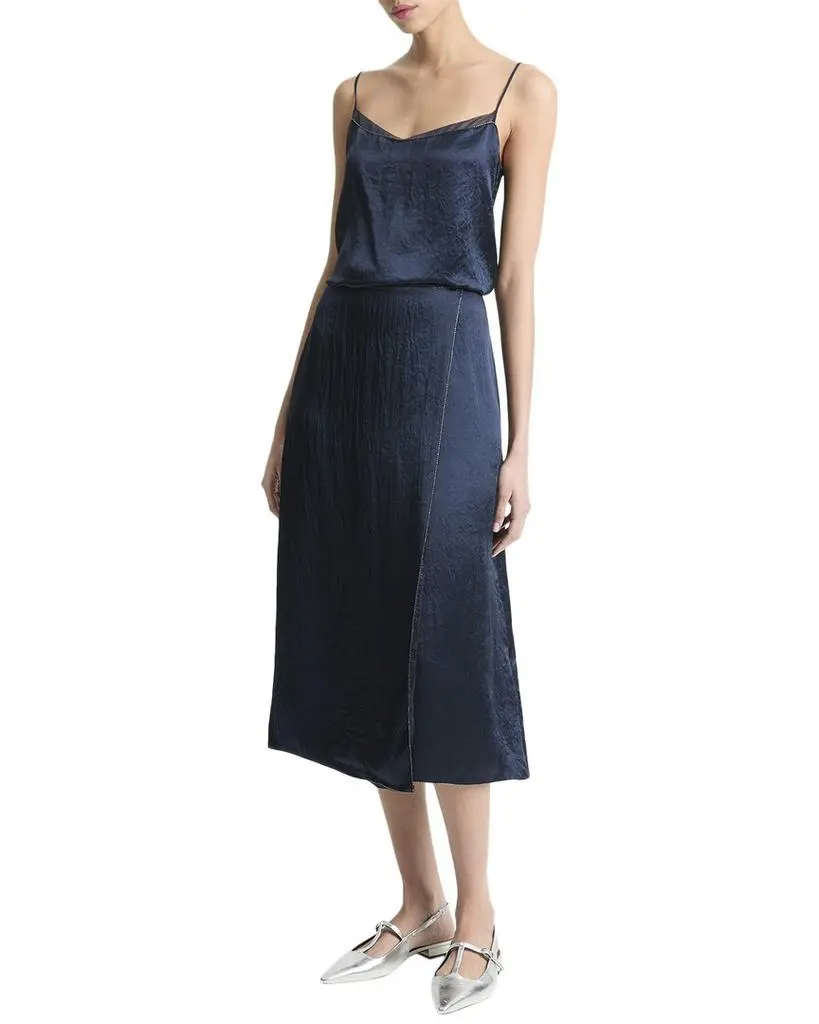 Vince Beaded Boarder Front Slit Skirt 3