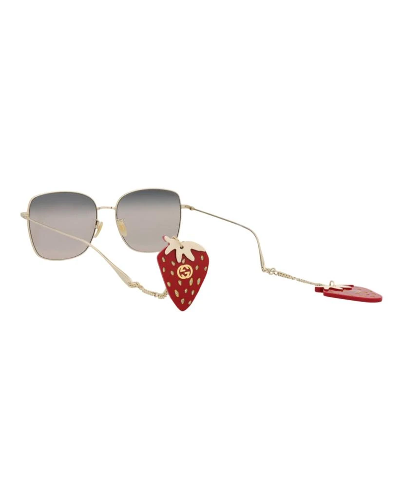 Gucci Square-Frame Metal Sunglasses 6