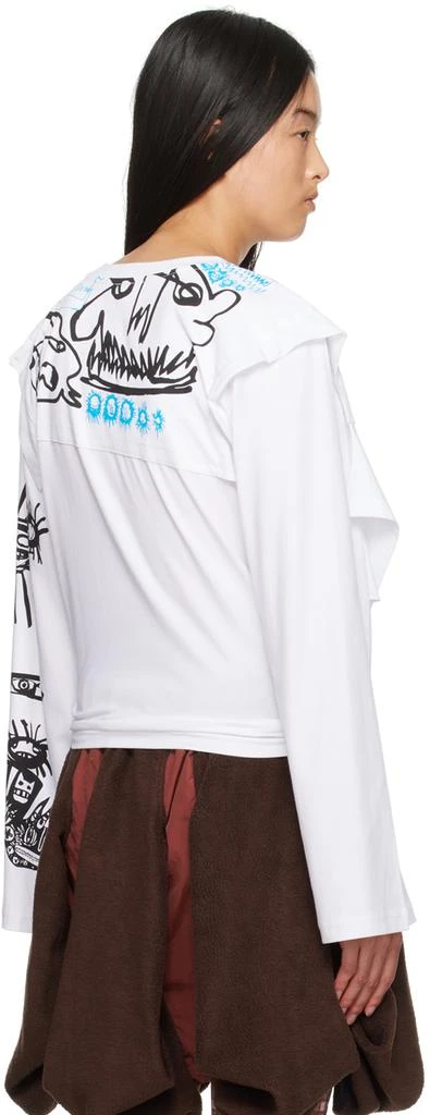 Charles Jeffrey Loverboy White Long Sleeve Double T-Shirt 3