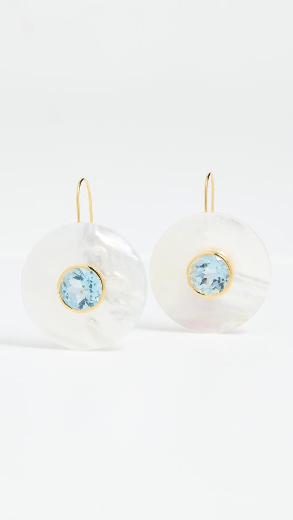 Lizzie Fortunato Taj Earrings In Blue Topaz