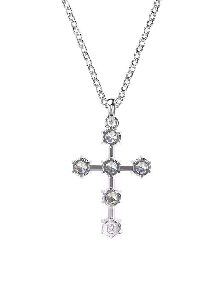 Swarovski Insigne Rhodium-Plated & Crystal Small Cross Pendant Necklace 3